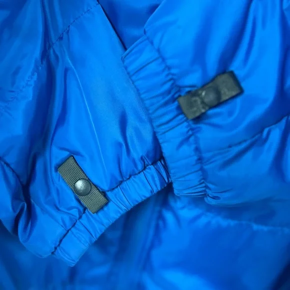 The North Face Zip Up Long Sleeve Puffer Winter Jacket Royal Blue Size Large
